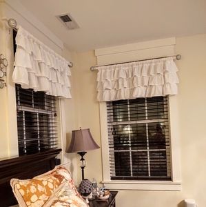 Lush Decor Accents - Three (3) White 3 Ruffle Valances Lush Decor Accents - Three (3) White 3 Ruffle Valances